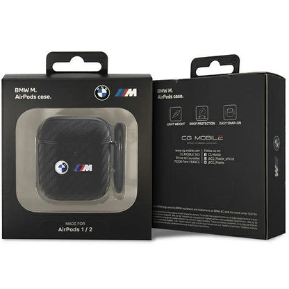 BMW BMA2WMPUCA2 AirPods 1/2 cover black/black Carbon Double Metal Logo_2