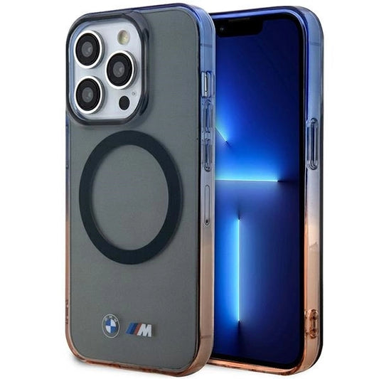 Case BMW BMHMP14LHTGE iPhone 14 Pro 6.1&quot; grey/grey hardcase Gradient Bumper MagSafe_0