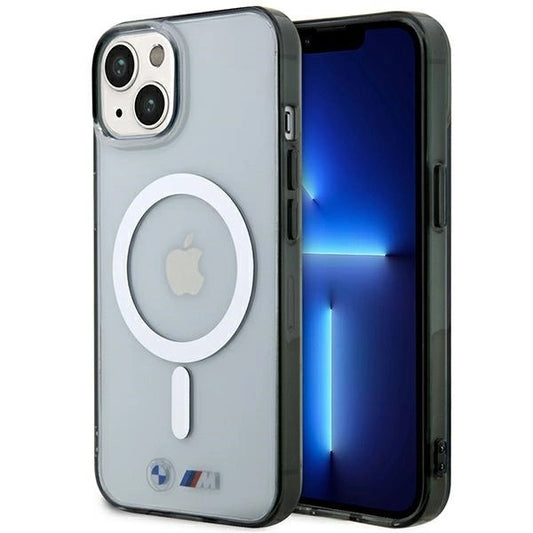 BMW BMHMP14SHCRS iPhone 14 6.1&quot; case transparent hardcase Silver Ring MagSafe_0