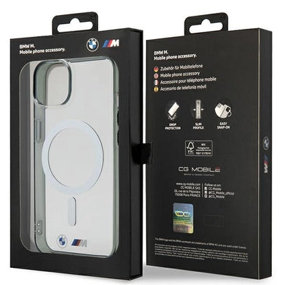 BMW BMHMP14SHCRS iPhone 14 6.1&quot; case transparent hardcase Silver Ring MagSafe_7