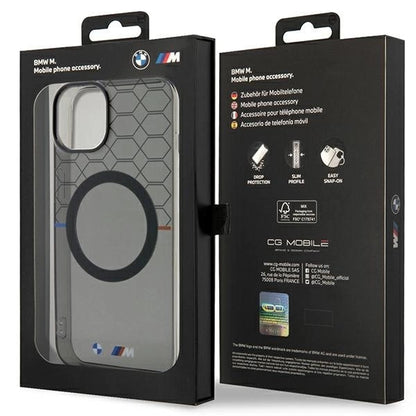 Case BMW BMHMP14SHGPK iPhone 14 6.1&quot; grey/grey Pattern MagSafe_7