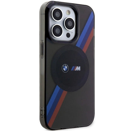 Case BMW BMHMP14XHDTK iPhone 14 Pro Max 6.7&quot; grey/grey hardcase Tricolor Stripes MagSafe_3