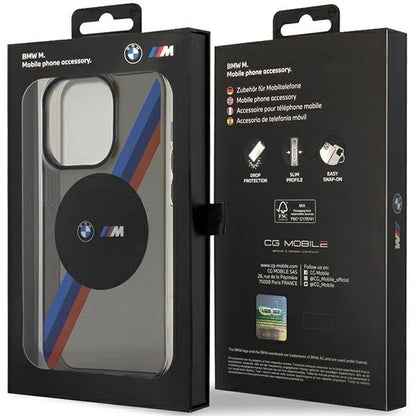 Case BMW BMHMP14XHDTK iPhone 14 Pro Max 6.7&quot; grey/grey hardcase Tricolor Stripes MagSafe_7
