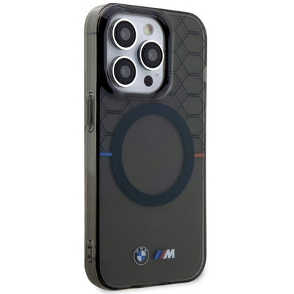 Case BMW BMHMP14XHGPK iPhone 14 Pro Max 6.7&quot; grey/grey hardcase Pattern MagSafe_3