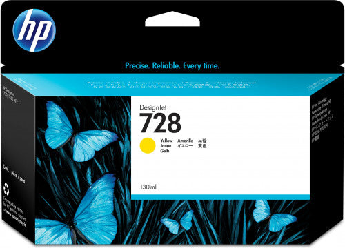 HP 728 130-ml Yellow DesignJet Ink Cartridge cartucho de tinta 1 pieza(s) Original Rendimiento estándar_1