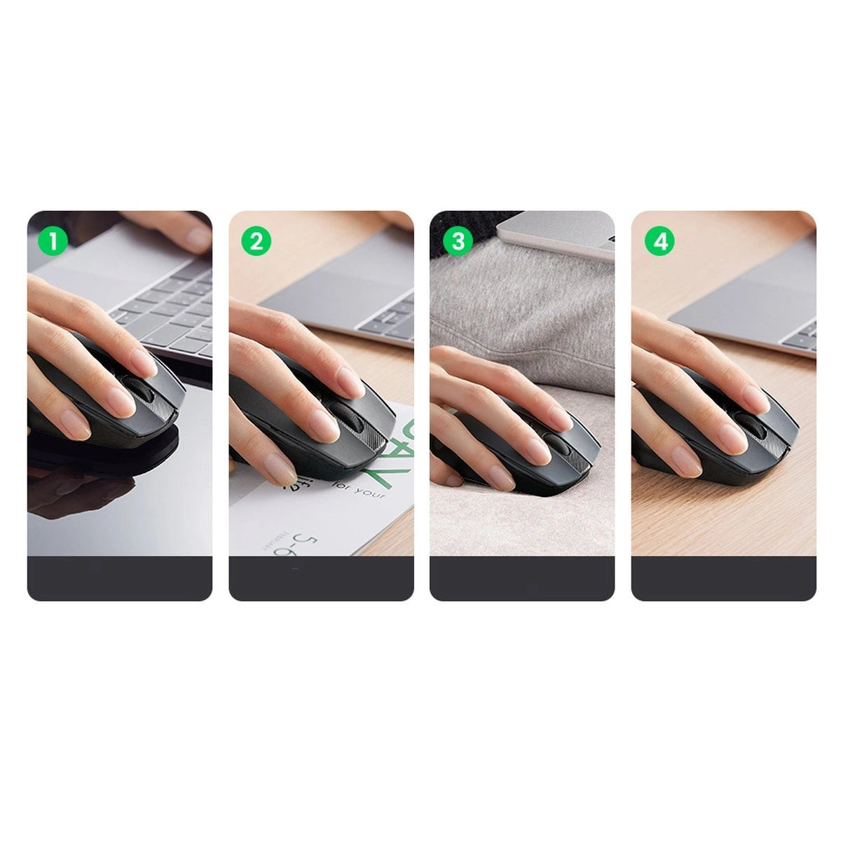 Ugreen MU006 wireless optical mouse USB 2.4GHz / Bluetooth 5.0 4000 DPI - black_17