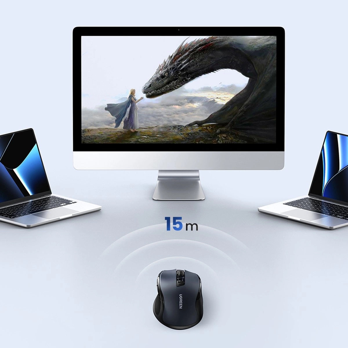 Ugreen MU006 wireless optical mouse USB 2.4GHz / Bluetooth 5.0 4000 DPI - black_10