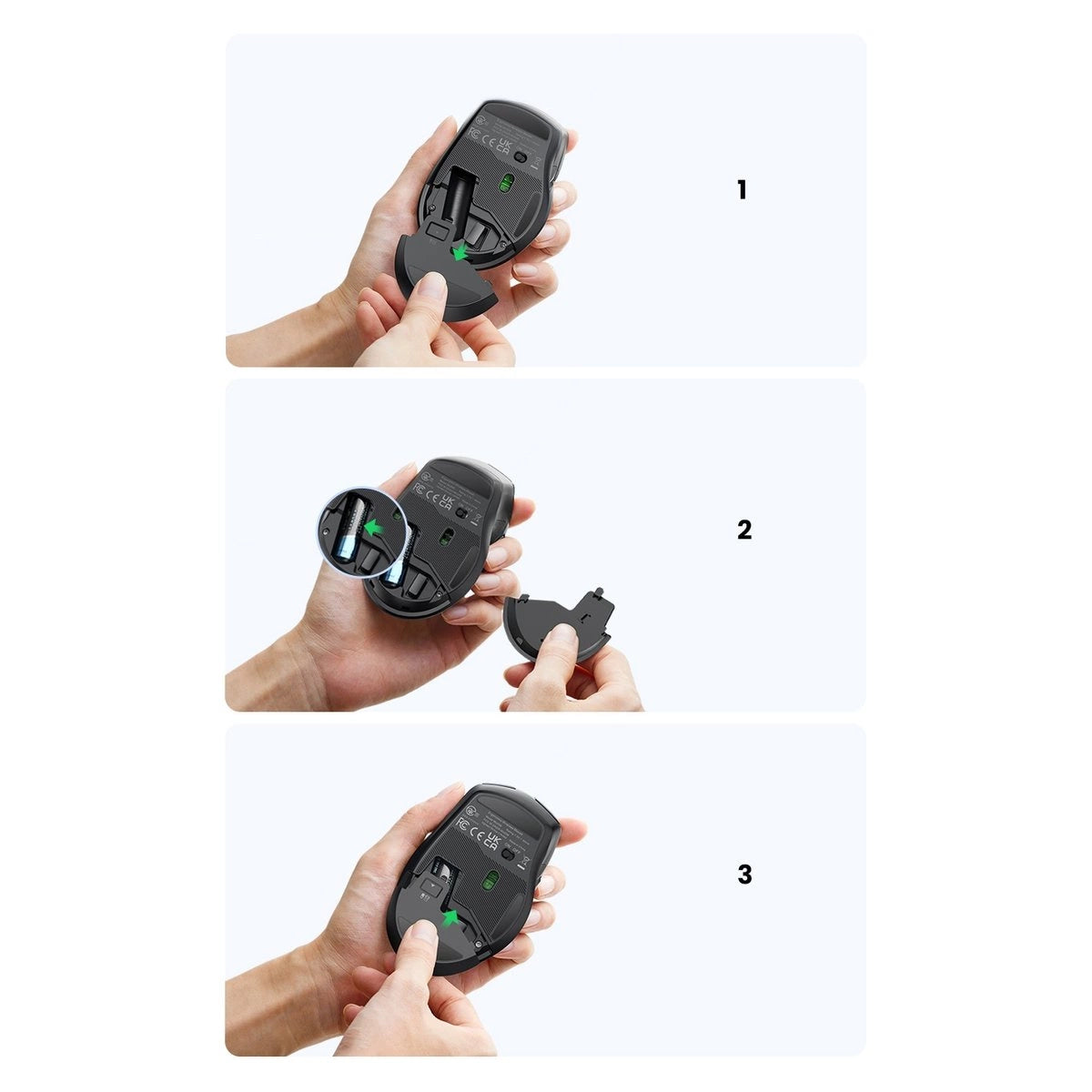 Ugreen MU006 wireless optical mouse USB 2.4GHz / Bluetooth 5.0 4000 DPI - black_14