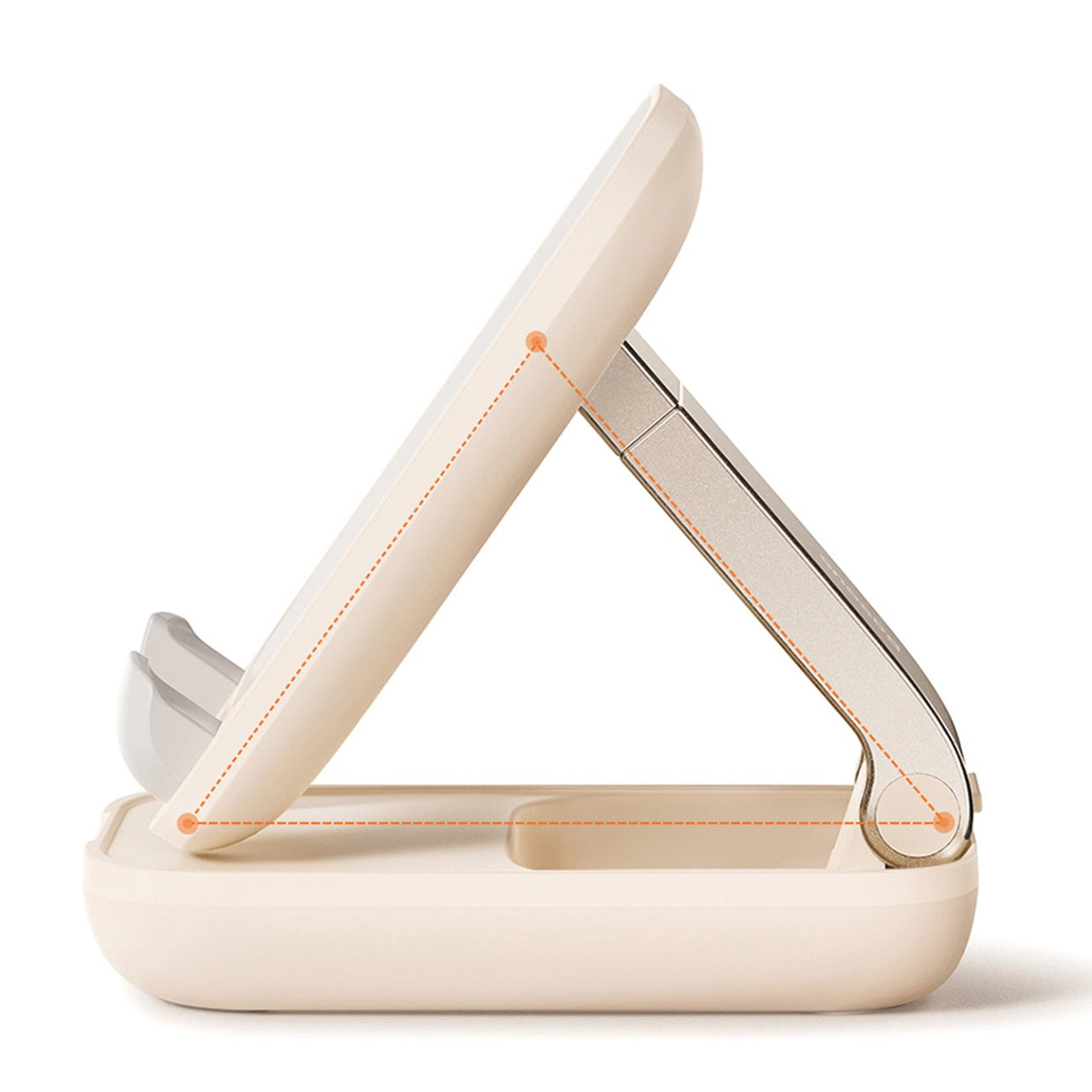 Adjustable phone stand with mirror Baseus Seashell Series - beige_18