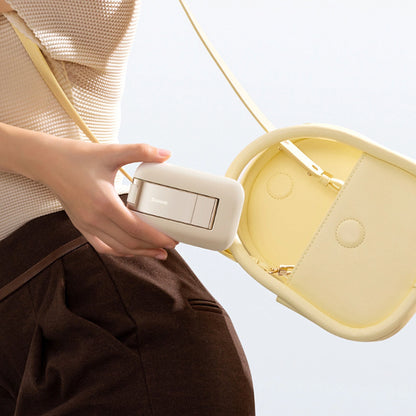 Adjustable phone stand with mirror Baseus Seashell Series - beige_21
