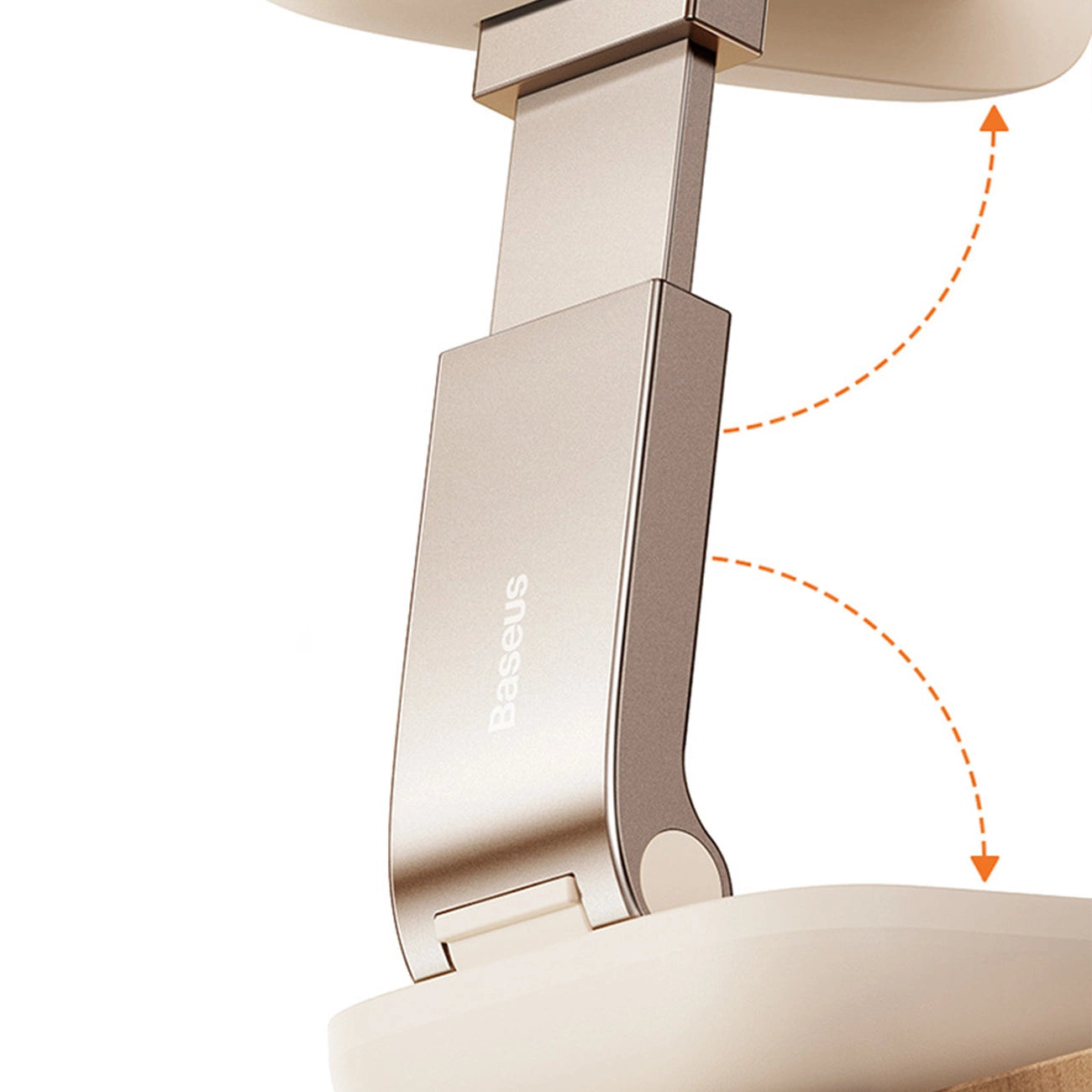 Adjustable phone stand with mirror Baseus Seashell Series - beige_24
