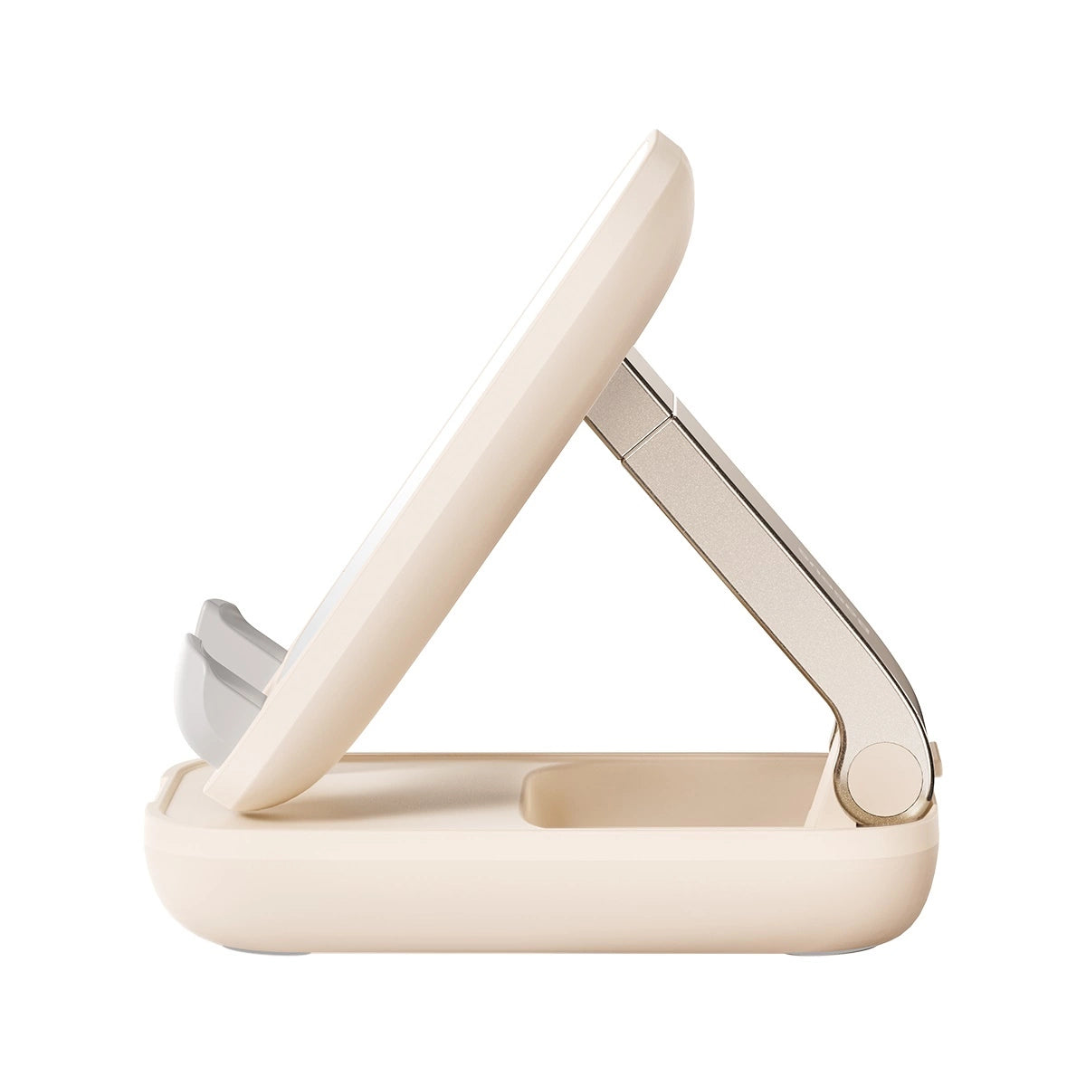Adjustable phone stand with mirror Baseus Seashell Series - beige_2