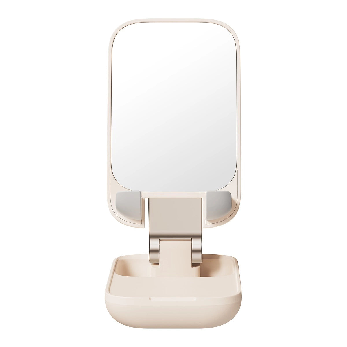 Adjustable phone stand with mirror Baseus Seashell Series - beige_4