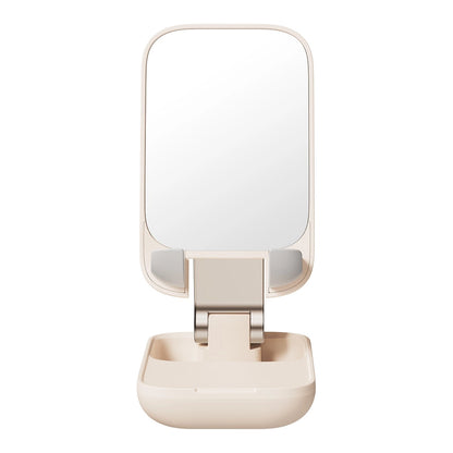 Adjustable phone stand with mirror Baseus Seashell Series - beige_4