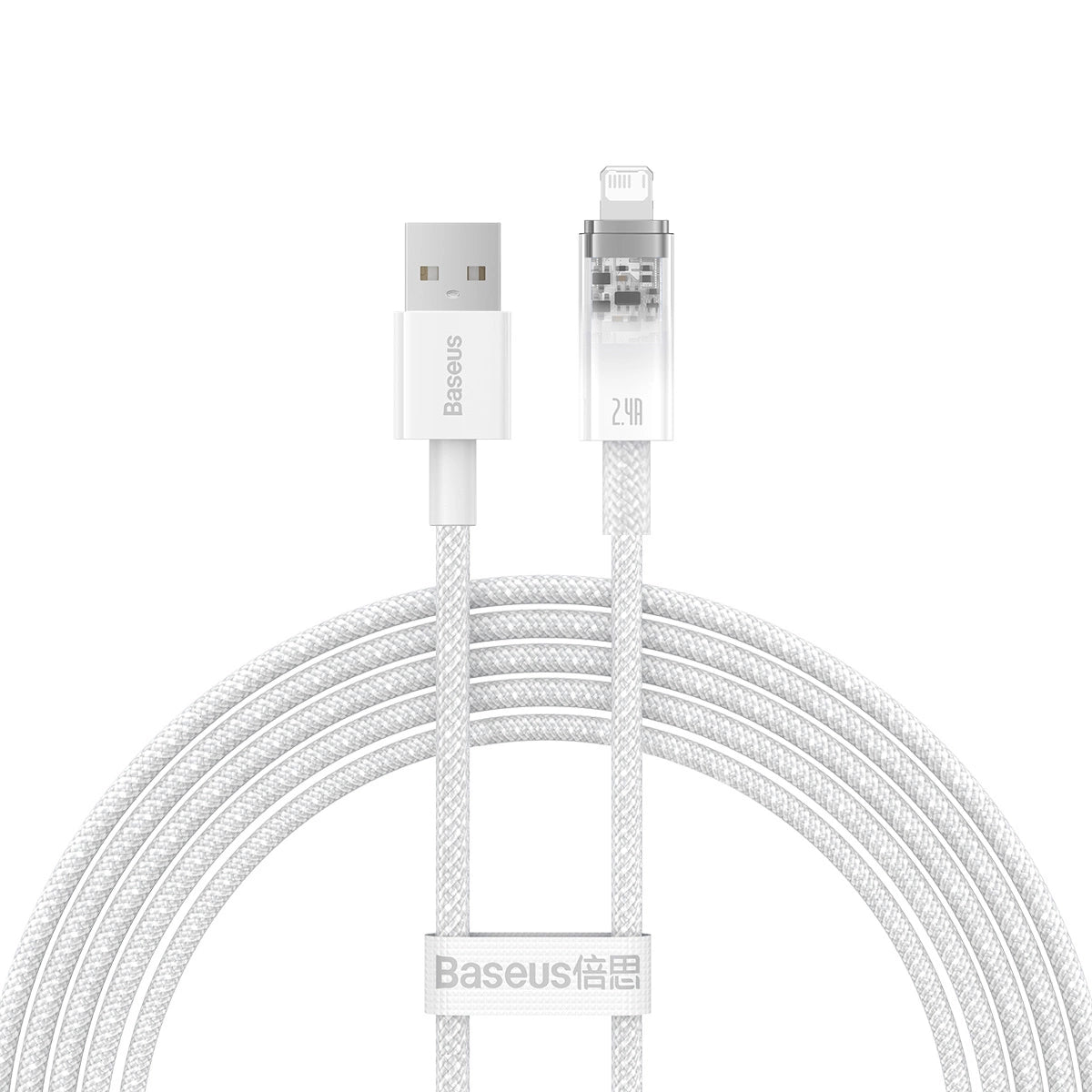Baseus Explorer Series cable USB - Lightning 2.4A 2 m white (CATS010102)_0