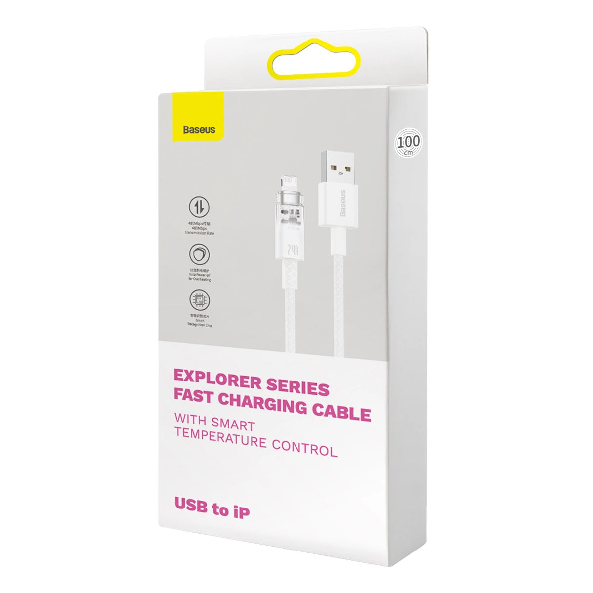 Baseus Explorer Series cable USB - Lightning 2.4A 2 m white (CATS010102)_4