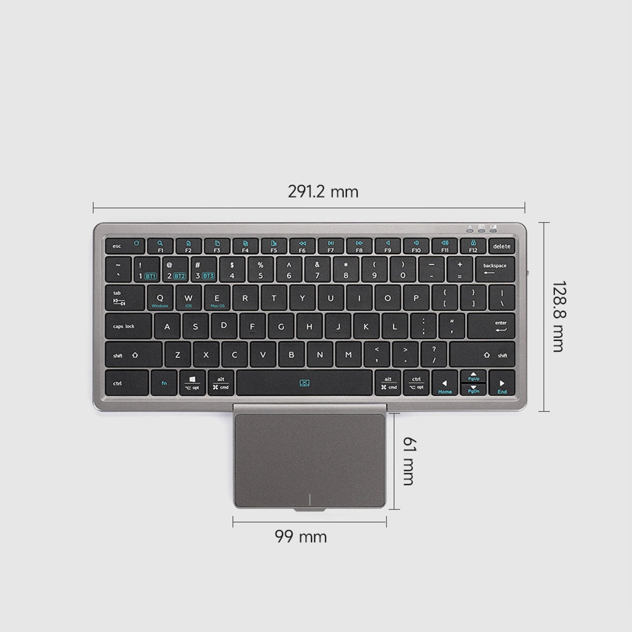 Dux Ducis OK Series wireless Bluetooth keyboard with touchpad - black_13