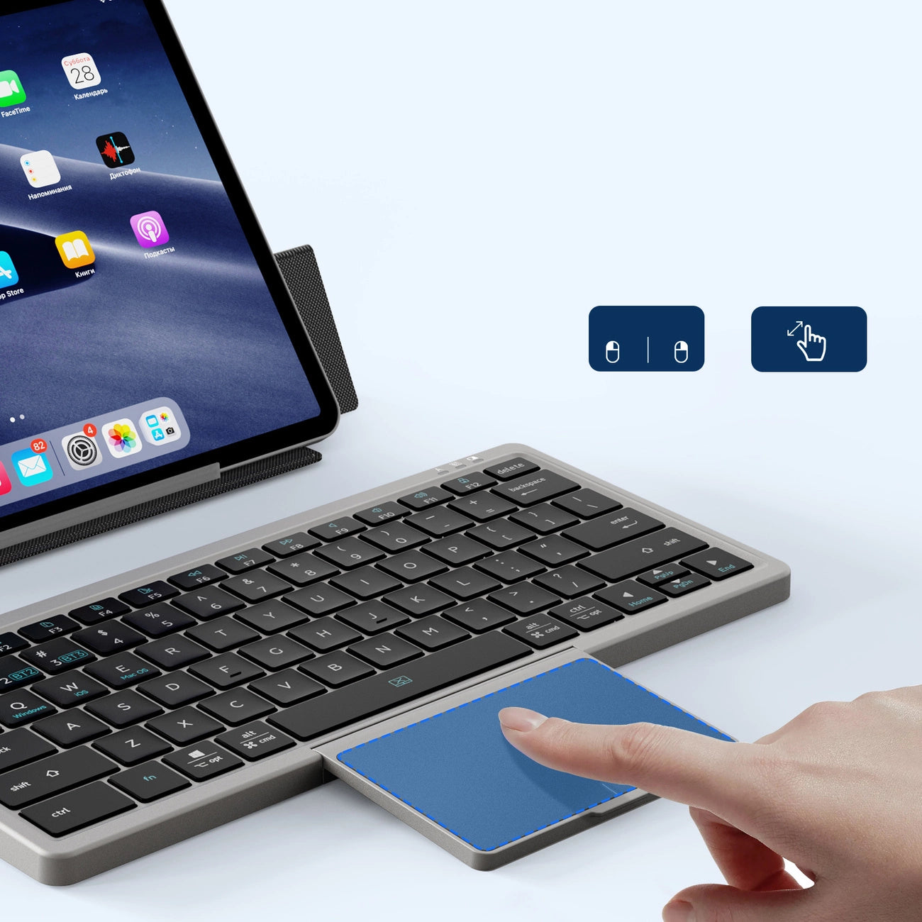Dux Ducis OK Series wireless Bluetooth keyboard with touchpad - black_7