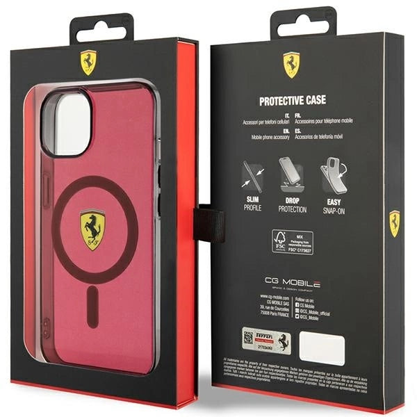 Ferrari FEHMP14SURKR iPhone 14 6.1" red/red hardcase Translucent Magsafe_7