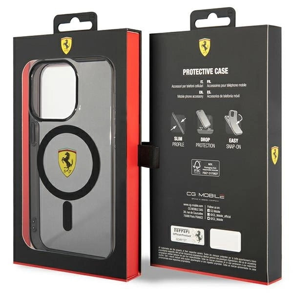 Ferrari FEHMP14XURKK iPhone 14 Pro Max 6.7" black/black hardcase Translucent Magsafe_7