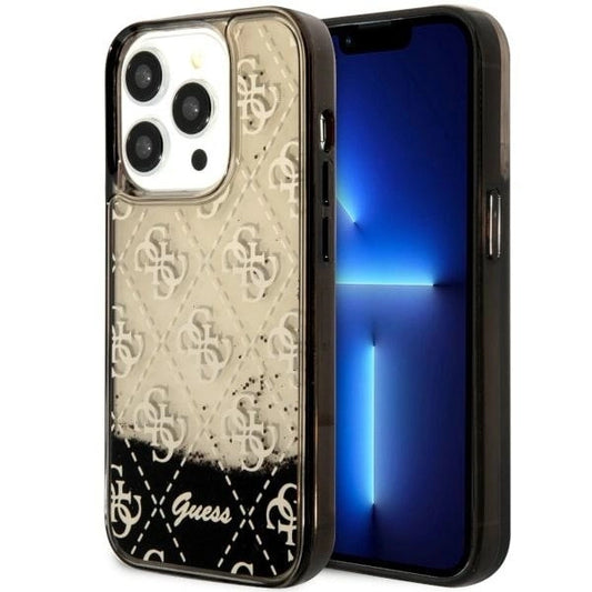 Guess GUHCP14LLC4PSGK iPhone 14 Pro 6.1" black/black hardcase Liquid Glitter 4G Transculent_0