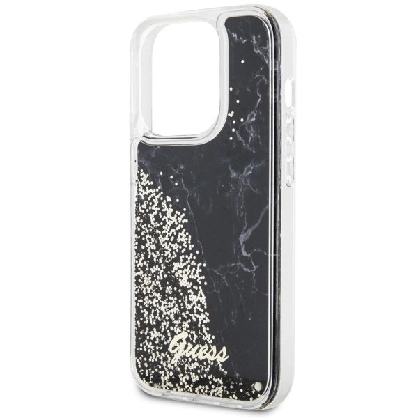 Guess GUHCP14LLCSGSGK iPhone 14 Pro 6.1" black/black hardcase Liquid Glitter Marble_5