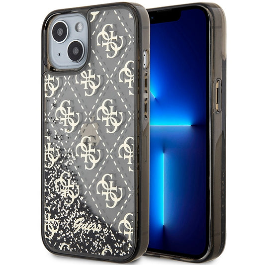 Guess Liquid Glitter 4G Transculent case for iPhone 14 - black_0