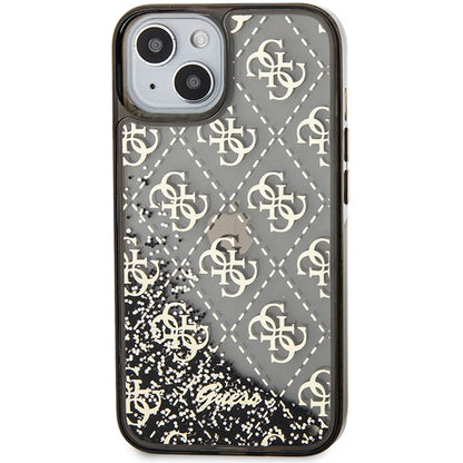 Guess Liquid Glitter 4G Transculent case for iPhone 14 - black_2