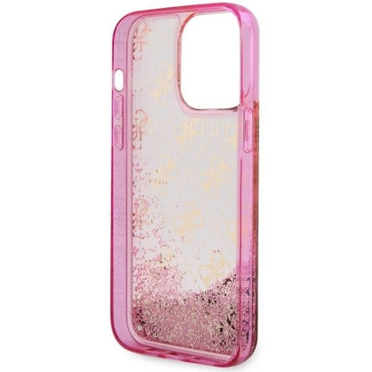 Guess GUHCP14XLC4PSGP iPhone 14 Pro Max 6.7" pink/pink hardcase Liquid Glitter 4G Transculent_6