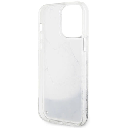 Guess GUHCP14XLCSGSGH iPhone 14 Pro Max 6.7" white/white hardcase Liquid Glitter Marble_6