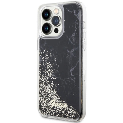 Guess GUHCP14XLCSGSGK iPhone 14 Pro Max 6.7" black/black hardcase Liquid Glitter Marble_1