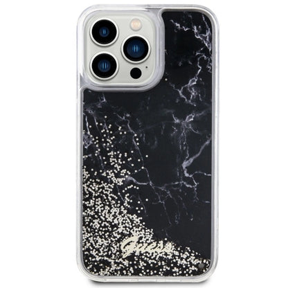Guess GUHCP14XLCSGSGK iPhone 14 Pro Max 6.7" black/black hardcase Liquid Glitter Marble_2