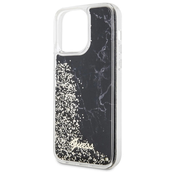 Guess GUHCP14XLCSGSGK iPhone 14 Pro Max 6.7" black/black hardcase Liquid Glitter Marble_5