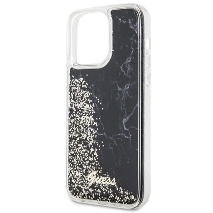 Guess GUHCP14XLCSGSGK iPhone 14 Pro Max 6.7" black/black hardcase Liquid Glitter Marble_5