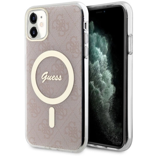 Guess GUHMN61H4STP iPhone 11 6.1" pink/pink hardcase 4G MagSafe_0
