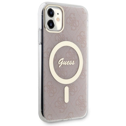 Guess GUHMN61H4STP iPhone 11 6.1" pink/pink hardcase 4G MagSafe_3