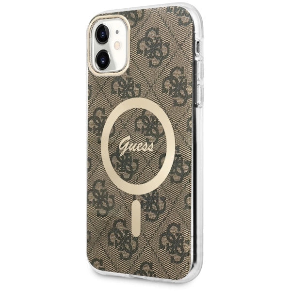 Guess GUHMN61H4STW iPhone 11 6.1" brown/brown hardcase 4G MagSafe_0