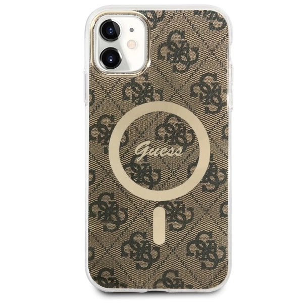 Guess GUHMN61H4STW iPhone 11 6.1" brown/brown hardcase 4G MagSafe_1