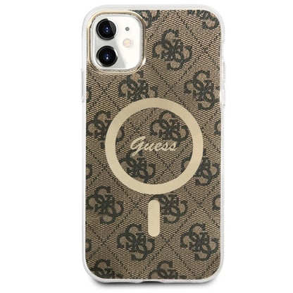 Guess GUHMN61H4STW iPhone 11 6.1" brown/brown hardcase 4G MagSafe_1