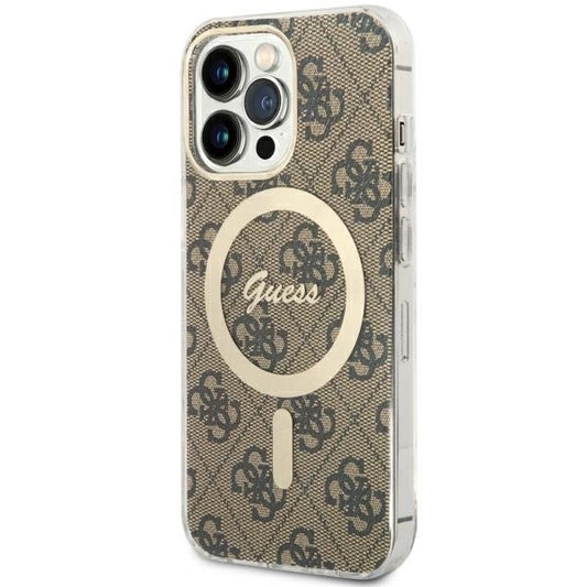 Guess GUHMP13LH4STW iPhone 13 Pro / 13 6.1" brown/brown hardcase 4G MagSafe_0