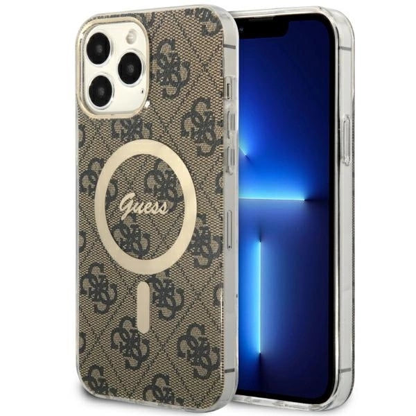 Guess GUHMP13XH4STW iPhone 13 Pro Max 6.7" brown/brown hardcase 4G MagSafe_0