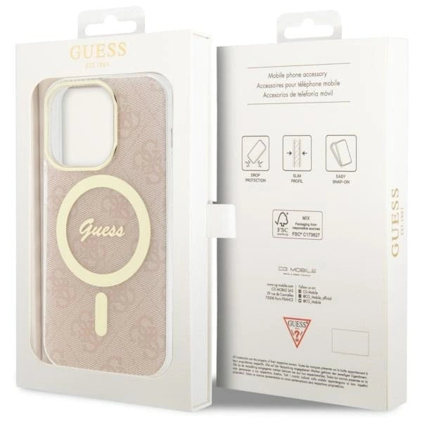 Guess GUHMP14LH4STP iPhone 14 Pro 6.1" pink/pink hardcase 4G MagSafe_7