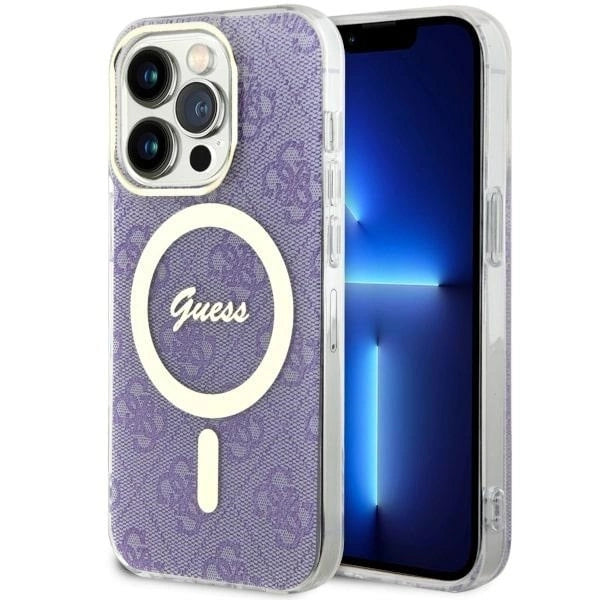 Guess GUHMP14LH4STU iPhone 14 Pro 6.1" purple/purple hardcase 4G MagSafe_0