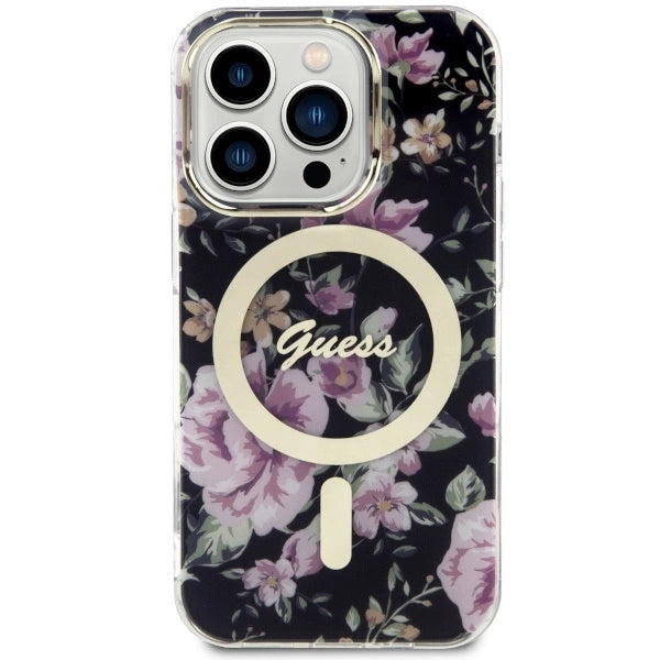 Guess GUHMP14LHCFWSK iPhone 14 Pro 6.1" black/black hardcase Flower MagSafe_2