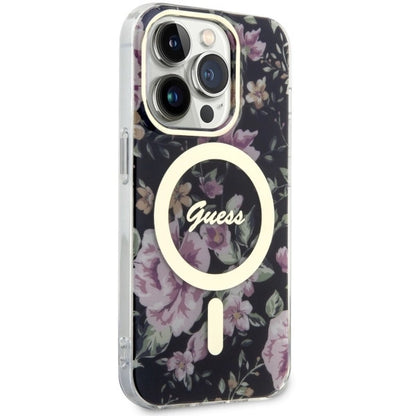 Guess GUHMP14LHCFWSK iPhone 14 Pro 6.1" black/black hardcase Flower MagSafe_3