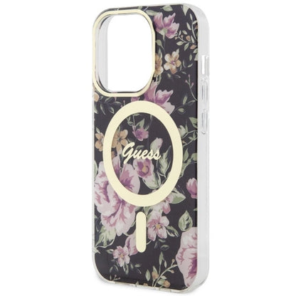 Guess GUHMP14LHCFWSK iPhone 14 Pro 6.1" black/black hardcase Flower MagSafe_5