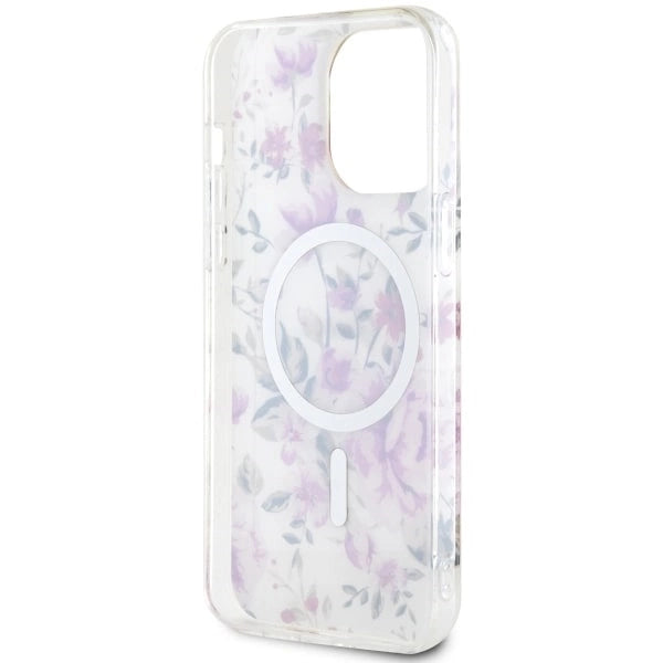 Guess GUHMP14LHCFWST iPhone 14 Pro 6.1" transparent hardcase Flower MagSafe_6