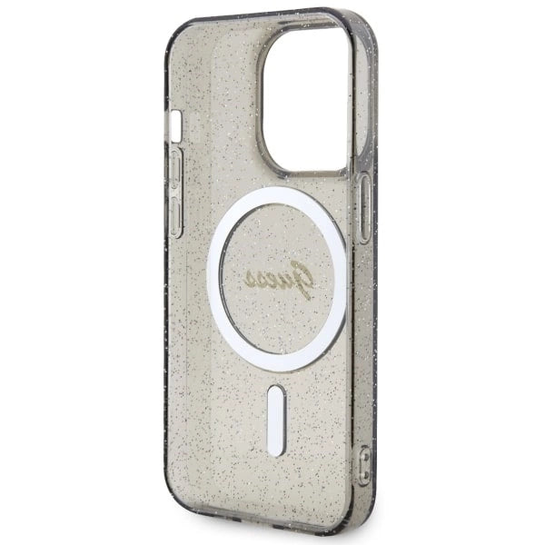 Guess GUHMP14LHCMCGK iPhone 14 Pro 6.1" black/black hardcase Glitter Gold MagSafe_6