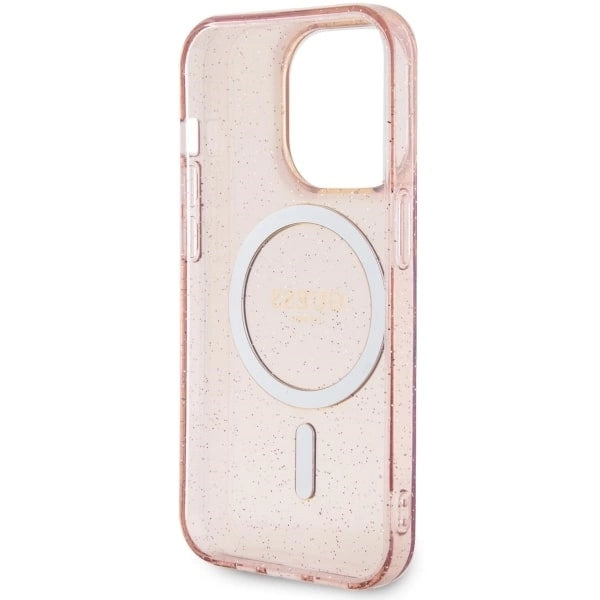 Guess GUHMP14LHCMCGP iPhone 14 Pro 6.1" pink/pink hardcase Glitter Gold MagSafe_6