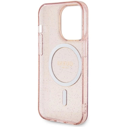 Guess GUHMP14LHCMCGP iPhone 14 Pro 6.1" pink/pink hardcase Glitter Gold MagSafe_6
